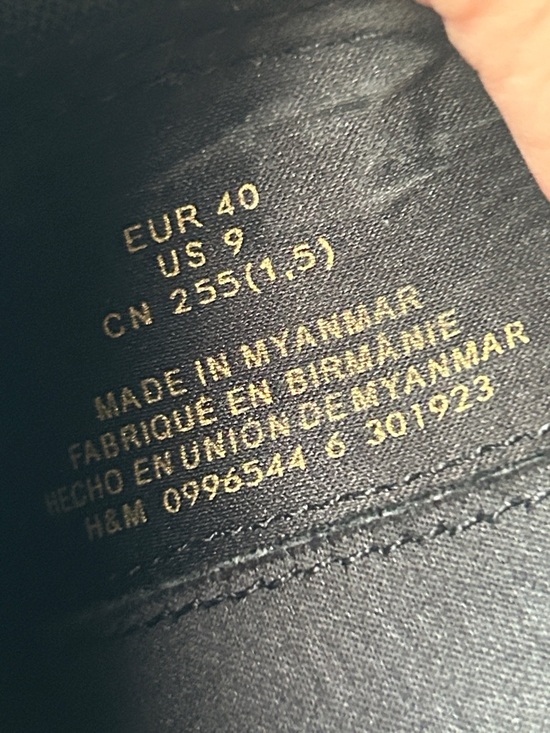 H&M Black Chunky Chelsea Lug Sole Boots EU Size 40 - Picture 3 of 15